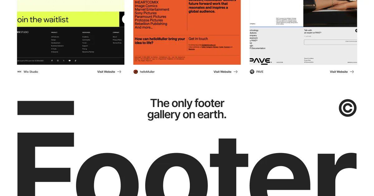 Footer preview