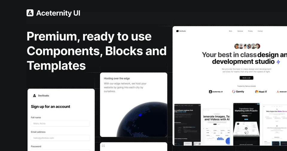 Aceternity UI preview